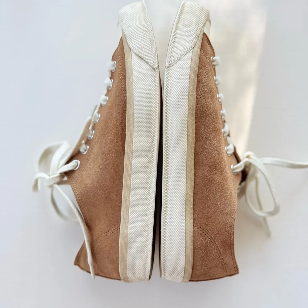 Zara Split Leather Sneakers Camel Mens 10 Size 43